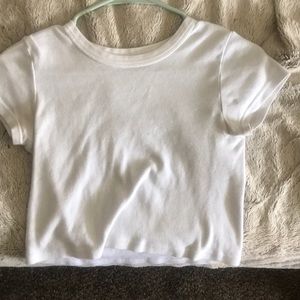 Brandy Melville plain white crop top